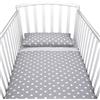 baby idea Babysanity Piumino Lettino Neonato Ricamato Completo Federa e Copripiumino e Lenzuolino con Angoli Sfoderabile Senza Paracolpi Lettino - Made in Italy- (Cuoricini Grigio)