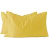 Morbidissimi Coppia federe per guanciale Puro Cotone Q423 [Giallo]