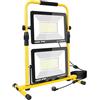 RIGIDON portatile faretto da cantiere a led, 2 x 150W 30000lm faretti faro