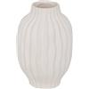 ATMOSPHERA CREATEUR D'INTERIEUR - Vaso striato fernan in ceramica bianca h22cm