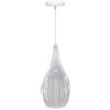Teramo led Lampadario Moderno A Sospensione A Fasce Intrecciate BIANCO O NERO In Ferro Verniciato Opaco Attacco 1xE27 Lunghezza Filo Regolabile 100cm (LAMPADINA NON INCLUSA) (BIANCO BOLLA)