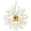 EFPD Lampadario fuochi d'artificio, lampadario in cristallo G9, utilizzato per l'illuminazione di camera da letto, sala da pranzo, soggiorno e isola cucina (Dorato Lampadario 8T)