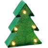 Legami - Mini Luce Decorativa, 8,3x10 cm, Tema Xmas Tree, Gancio Posteriore per Appenderla, Tasto ON/OFF, 3 Batterie LR44 Incluse, Solo per uso Interno