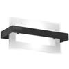 Top Light Applique Moderna Cross Metallo Nero Vetro 1 Luce E27 29Cm