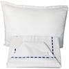 Ruoccohome Lenzuolino Culla Lettino Neonato Set 3Pz. da Ricamare tela Aida Regalo Bimbi Coordinato Completo 100% Puro Cotone Blu | Made in Italy