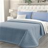 Clara Home Milano CLARA HOME Trapuntino Una Piazza e Mezza Colore Polvere, Copriletto in Velluto Cinigliato Manopesca, Trapunta Leggera Mezza Stagione, Copriletto Trapuntato, Made in Italy