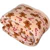 Tata Home Coperta Divano Plaid Coperta Morbida Plaid Divano in Morbido e Caldo Pile Invernale Peloso in Fantasia Misura 127x150 cm Dis. Ginger Colore Beige