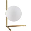 Generico UNIVERSO LAMPADA DA TAVOLO BRONZO IN METALLO CON PARALUME A SFERA IN PLASTICA ATTACCO G9 MAX 10W