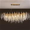 Generic Lampadari moderni in cristallo con rami di albero, lampadari di lusso dorati, lampadari a sospensione a goccia di pioggia, luci a sospensione a soffitto con nappe, per sala da pranzo, camera da letto
