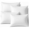 Corredocasa Set di 4 Federe Cuscino Letto 50x80 Made in Italy - 100% Puro Cotone, per Letto Matrimoniale e Singolo - Bianche, Anallergiche e Antiacaro - Ricamo Orlo a Giorno a Gigliuccio (4 Pezzi)