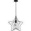 Mengjay Lampadario Industriale Vintage Lampada a Sospensione da Soffitto Di Metallo Paralume Retro Plafoniera E27 Illuminazione interna Loft Stile Circolare Stella Bar Ristorante Soggiorno (B)