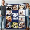 Stepdiy Coperta Personalizzata con Foto 100x130cm | Plaid Personalizzato con 10 Foto e Parole | Regali Personalizzati per Regalo Amica Compleanno