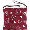 SaRani Coprisedia 6 Cuscini Sedia Lacci Double Face Quattro Punti Imbottiti Fantasia Cuore Shabby Cucina Sala Cotone (Bodeaux)