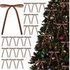 KKSTY 30 fiocchi di velluto di Natale, fiocchi di nastro di velluto in stile vintage per albero di Natale, confezione regalo, ghirlande, corone, matrimonio, festa, decorazione per la casa, 12,7x17,8