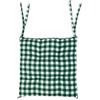 CosìCasa Coprisedie Cuscini per sedie da cucina set da 6 Pezzi Made in Italy | Copri Cuscini Sedie Cucina Imbottitura Sfoderabile | Copriseduta sedie Jacquard con Lacci Fantasia Quadretti Verde