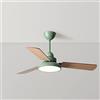 Moddeny Ventilatore da soffitto Moderno in Legno con luci Ventilatore da soffitto per Cucina Intelligente dimmerabile con luci LED con Ventilatore da soffitto remoto per Soggiorno
