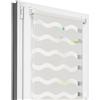 Estika Tenda a rullo giorno e notte tessuto a onde senza forare - 72 x 120 cm - Perla - per interni, tessuto a doppio strato, fissaggio a morsetto (Klemmfix), semi-trasparente