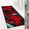 Floordirekt Tappeto passatoia con Motivo, Realizzato su Misura, per Cucina, corridoio e Soggiorno, Ornamento Vintage a griglia Orientale (80 x 200 cm, maraba)
