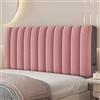 ZCXRYFL Copri Testiera Letto Matrimoniale/Singolo Copritestata Imbottita in Velluto Fodera Protettiva per testiera in Pelle/Legno/Imbottita/Ferro, Decorazione Copertura Antipolvere(90x65cm,Pink2)
