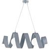 Belight Be Light Sospensione Moderna 2 Luci in Ferro Laccato Grigio Serie Helix