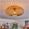 hofstein Lampada a soffitto Oravi, lampada a soffitto in metallo color ocra, lampada retrò con effetto reticolo, Ø 40,5 cm, attacco E27. senza lampadina/e.