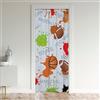 Loussiesd Tende per finestra a tema baseball per bambini, a tema cartone animato, con motivo di pallacanestro, per giochi sportivi, per ragazzi, copertura per porta dell'armadio da calcio, per camera da letto