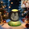 SHKINETARRY Sfera di cristallo 3D personalizzata con foto e base LED, lampada con immagine in cristallo 3D personalizzata, regali commemorativi per anniversari e compleanni per mamma, papà e persona amata