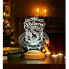 Sentidos Serpeverde Lampada da notte a LED, regalo personalizzato per la camera da letto, regalo di compleanno (Serpeverde personalizzato)