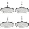 Blivrig 4PCS 200W 24000LM Lampada LED Sospensione Industriale UFO interno 6500K Bianco Freddo, SMD 2835 LED Lampadario Industrial LED Alto IP65 Impermeabile, per Capannoni, Officina, Magazzino