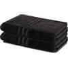 Lavea® Set 2 Asciugamani Doccia 70x140 cm - Spugna 100% Cotone Morbida e Assorbente - Asciugamani Bagno o Asciugamani Palestra, per Casa, Hotel, Spa - Nero