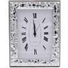 Argenteria MB Orologio da Tavolo con Funzione Sveglia in Argento PVD Lucido Effetto Stropicciato