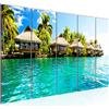 Runa Art Murali XXL Panorama Mare 200 x 80 cm Verde 5 Pezzi - Made in Germany - 610655a