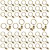 TopHomer 50 anelli per tende con clip, anello in metallo antiruggine, diametro 25 mm per tenere tende pesanti, set di aste e drappeggi, oro