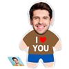LucBuy Cuscino Viso Personalizzato, Cuscini Personalizzati con Foto di Bambole di Peluche, Decorazione Divano con Stampa 3D Bifacciale Cuscino Brutto, Regali per Compleanni e Anniversari (A 1)