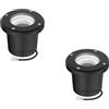 ledscom.de 2 pz. lampada da incasso a terra BOFU per esterni, IP67, orientabile, nera, rotonda, 150 mm Ø, 1x GU10 max. 15W