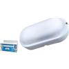 A2ZWORLD Plafoniera LED 18W 1820LM, IP54 Ovale Bulkhead, Bianco Freddo 6500K, Lampada da Parete e Soffitto, 230X104X47mm, Per Condominio Garage Esterno