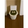 Corredocasa Copriwater Copri tavoletta WC in Tessuto Misura Standard Manifattura Italiana Diversi Colori (Verde)