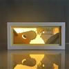 Zhongkaihua Denji Anime 3D Paper Carving Night Light Lampada da comodino Makima Anime e Manga Papercut Shadow Light Box Creativo Camera da Letto Lampada da Tavolo Decorativa