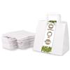 BIOZOYG Sacchetti di Carta Bianca con Manici I Busta di Carta ecologica Bustina di Carta Kraft I Sacchetto Regalo biodegradabile, Buste compostabili I 250 Sacchetti di Carta bianchi 26x17x25 cm