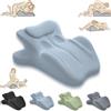 LLNWYGEB Cuscino per Coppia 27° - Cuneo in Memory Foam per Un Comfort e Una connessione Migliori - Cuscino ergonomico, Fodera Facile da Pulire,Blu
