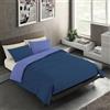 BANZAII TEXTILE INNOVATOR ONLINE Banzaii Set Copripiumino Singolo Microfibra Manopesca Double Face | Copripiumino 150x200 cm, Morbido Effetto Manopesca No Stiro con Federa Double Face, Blu/Avio, Made in Italy