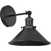 LEDSone Applique da parete nera anticata 180 gradi regolabile lampada da parete industriale per ristoranti gallerie corridoio cucina stanza porta camera da letto
