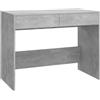 vidaXL Scrivania Grigio Cemento 101x50x76,5 cm in Truciolato