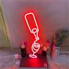 HFHungkeong Targa LED Bar Beer al neon per parete o finestra, decorazione di sfondo in acrilico, dimmerabile, colore rosso, luce decorativa per casa, pub, bar, studio, amanti del vino, festa di compleanno