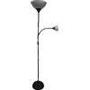 Ikea NOT Piantana con lampada da lettura, in plastica, colore: Nero, altezza. 176 cm