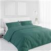 Corredocasa Set Copripiumino Singolo in Cotone Morbidissimo, Made in Italy - Invernale, Tinta Unita con Sacco per Piumone e 1 Federa - Traspirante e Facile da Lavare (Verde Smeraldo, Singolo)