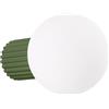SOLLUX lighting Lampada da Parete Interno - Applique da Parete in Alluminio e Vetro -1 Paralume - Lampadina LED - Verde Oliva Halo