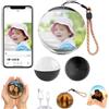 Dujuanus Core Memory Orb - Decorazione Natalizia con Sfera di Cristallo Magica, Personalized Uploadable Videos & Photos 3d Video Crystal Ball (Black)