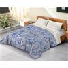 BANZAII TEXTILE INNOVATOR ONLINE Banzaii Trapunta Invernale in Ecopiuma da 380 gr/mq anallergica e traspirante - Piumone Caldo e Morbido - Prodotto in Italia - Una Piazza e Mezza 220x260 cm, Alessia Blu
