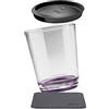 silwy® magnetic drinkware, bicchiere magnetico di plastica antiscivolo, infrangibili con magnete integrato con coperchio e sottobicchieri metallici, campeggio, barca, bambini - Very Berry